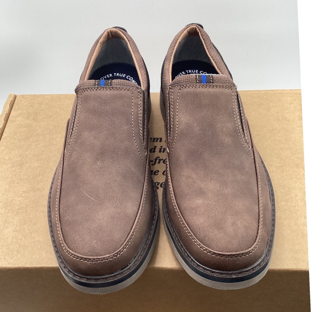 Nunn Bush Mens Brown Slip On Loafers True Comfort Shoes 81246-200 Size 8.5 M